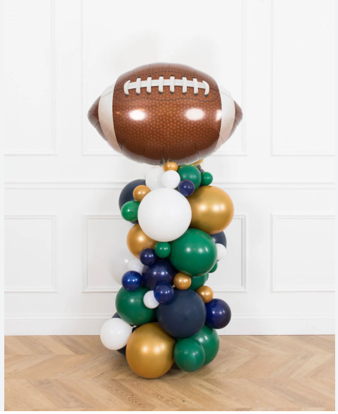 Organic Short-Stack Football Balloon – Customizable Game Day Decor